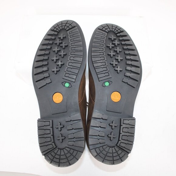 Timberland Sz 9 Dark Brown Weatherproof Lace Up Leather Fabric Lined Ankle Boot - Picture 6 of 16